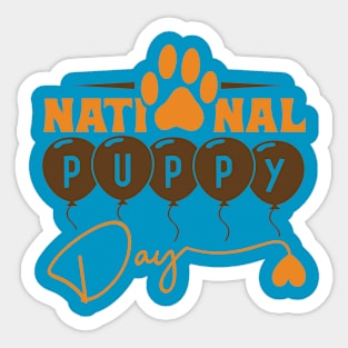 National Puppy Day Sticker